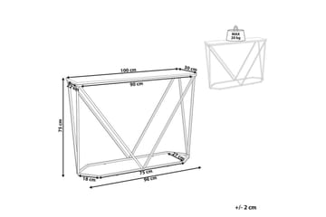 Konsolbord Hazen Vitt, guld - Vitt, guld - Möbler - Bord & matgrupp - Avlastningsbord & sidobord - Konsolbord & hallbord