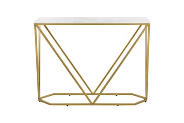 Konsolbord Hazen Vitt, guld - Vitt, guld - Möbler - Bord & matgrupp - Avlastningsbord & sidobord - Konsolbord & hallbord