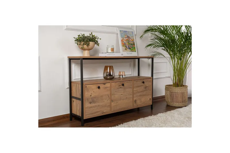 Konsolbord Hemani Atlantisk Furu Svart - Atlantisk Furu Svart - Möbler - Bord & matgrupp - Avlastningsbord & sidobord - Konsolbord & hallbord