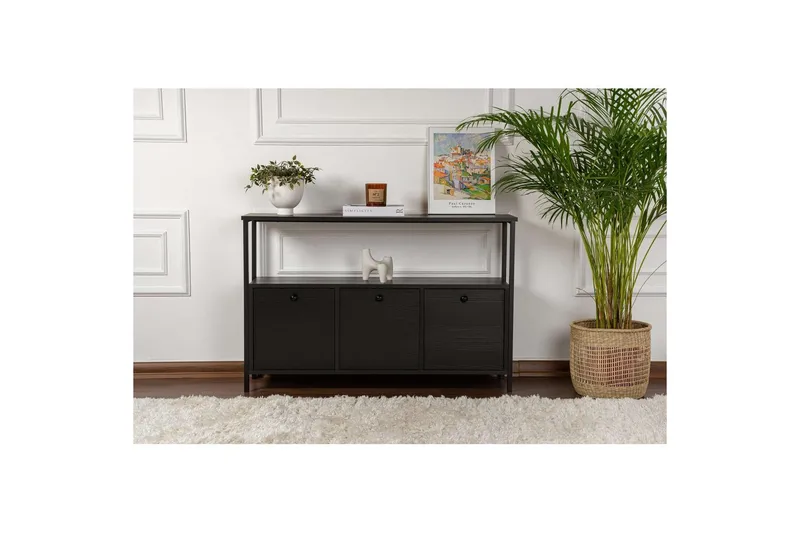 Konsolbord Hemani Trä Svart Svart - Trä Svart Svart - Möbler - Bord & matgrupp - Avlastningsbord & sidobord - Konsolbord & hallbord