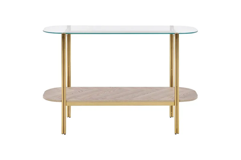 Konsolbord Lovell Guld, ljust trä - Guld, ljust trä - Möbler - Bord & matgrupp - Avlastningsbord & sidobord - Konsolbord & hallbord