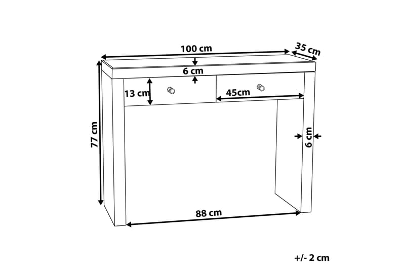 Konsolbord Marle 100 cm - Silver - Konsolbord & hallbord - Avlastningsbord & sidobord - Hallförvaring