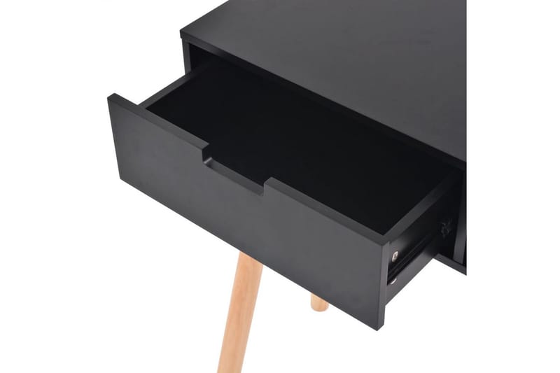 Konsolbord massiv furu 80x30x72 cm svart - Svart - Konsolbord & hallbord - Avlastningsbord & sidobord - Hallförvaring