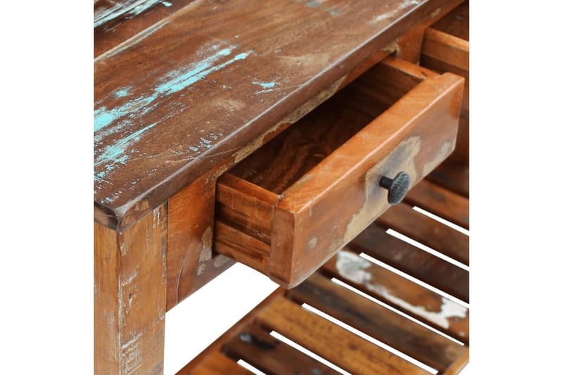 Konsolbord massivt återvunnet trä 120x30x76 cm - Brun - Konsolbord & hallbord - Avlastningsbord & sidobord - Hallförvaring