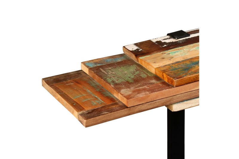 Konsolbord massivt återvunnet trä justerbar - Flerfärgad - Konsolbord & hallbord - Avlastningsbord & sidobord - Hallförvaring