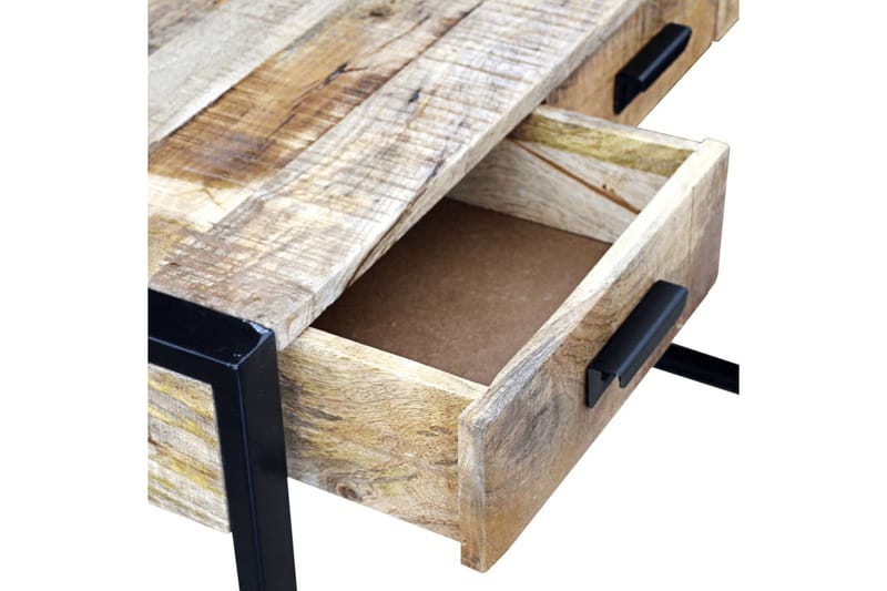 Konsolbord med 3 lådor massivt mangoträ 110x35x78 cm - Brun - Konsolbord & hallbord - Avlastningsbord & sidobord - Hallförvaring