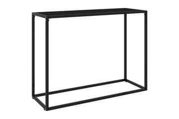 Konsolbord svart 100x35x75 cm härdat glas