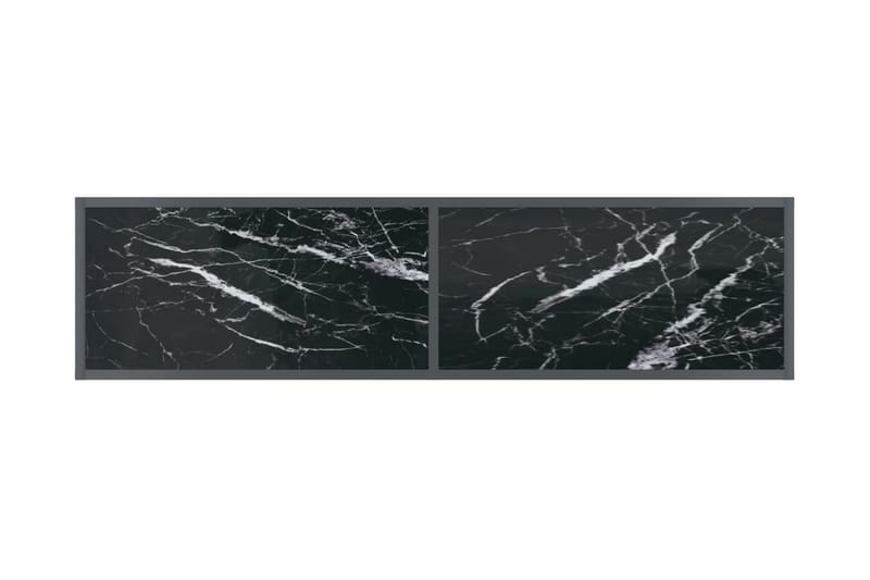 Konsolbord svart 140x35x75,5 cm härdat glas - Svart - Konsolbord & hallbord - Avlastningsbord & sidobord - Hallförvaring