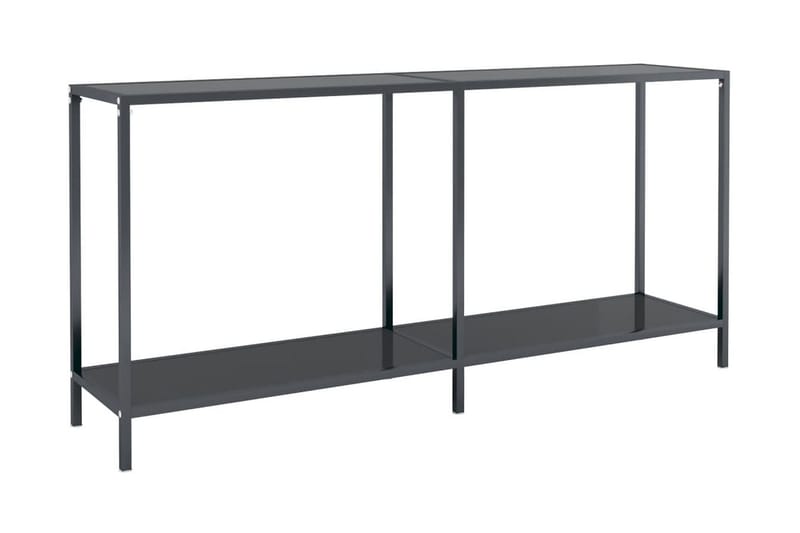 Konsolbord svart 160x35x75 cm härdat glas - Svart - Konsolbord & hallbord - Avlastningsbord & sidobord - Hallförvaring