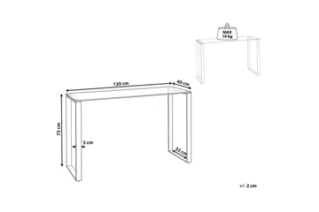 Konsolbord Tilon Silver, Transparent - Silver, Transparent - Möbler - Bord & matgrupp - Avlastningsbord & sidobord - Konsolbord & hallbord