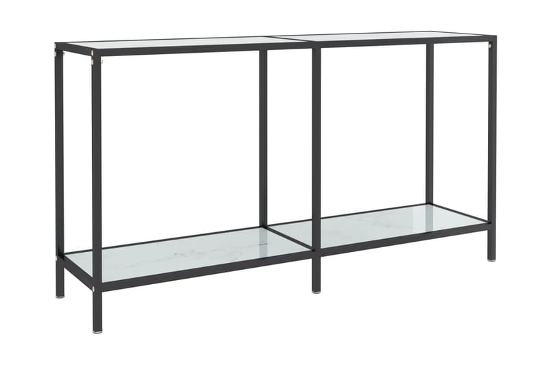Konsolbord vit 140x35x75,5 cm härdat glas - Vit - Konsolbord & hallbord - Avlastningsbord & sidobord - Hallförvaring
