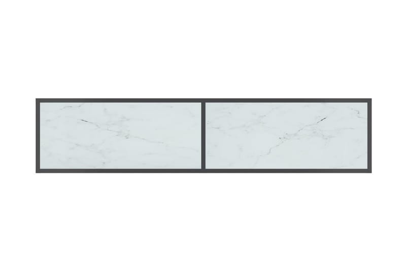 Konsolbord vit 160x35x75 cm härdat glas - Vit - Konsolbord & hallbord - Avlastningsbord & sidobord - Hallförvaring