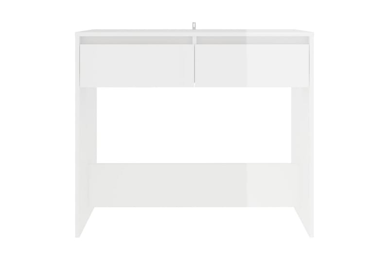 Konsolbord vit högglans 89x41x76,5 cm stål - Vit - Konsolbord & hallbord - Avlastningsbord & sidobord - Hallförvaring