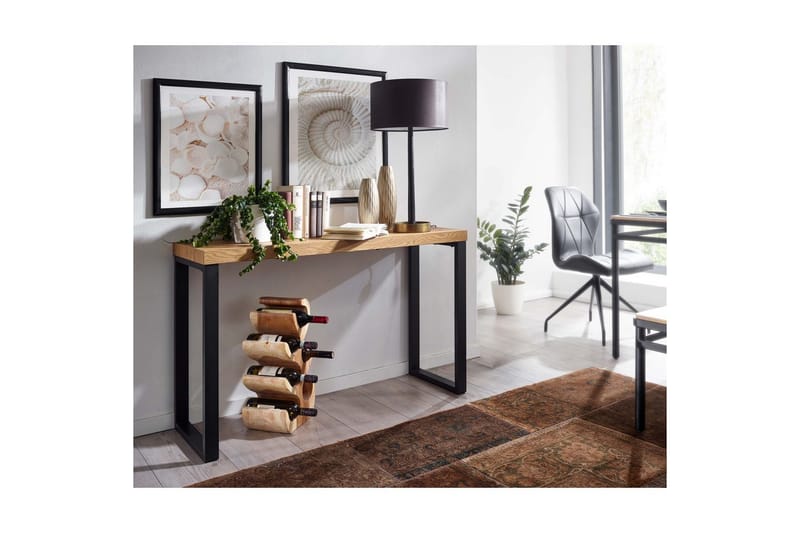 Konsolbord Wohnling 120 cm modern konsol med metallben Brun - Brun - Möbler - Bord & matgrupp - Avlastningsbord & sidobord - Konsolbord & hallbord