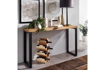 Konsolbord Wohnling 120 cm modern konsol med metallben Brun - Brun - Möbler - Bord & matgrupp - Avlastningsbord & sidobord - Konsolbord & hallbord