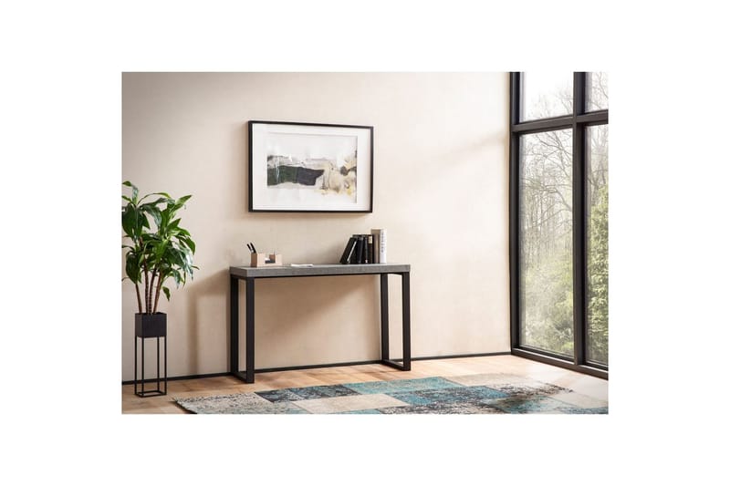 Konsolbord Wohnling 120 cm modern konsol med metallben Grå - Grå - Möbler - Bord & matgrupp - Avlastningsbord & sidobord - Konsolbord & hallbord