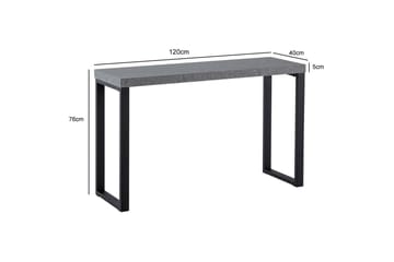 Konsolbord Wohnling 120 cm modern konsol med metallben Grå - Grå - Möbler - Bord & matgrupp - Avlastningsbord & sidobord - Konsolbord & hallbord