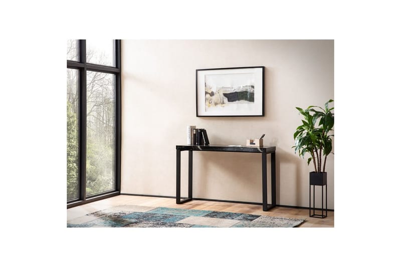 Konsolbord Wohnling 120 cm modern konsol med metallben Svart - Svart - Möbler - Bord & matgrupp - Avlastningsbord & sidobord - Konsolbord & hallbord