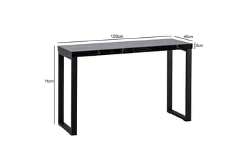 Konsolbord Wohnling 120 cm modern konsol med metallben Svart - Svart - Möbler - Bord & matgrupp - Avlastningsbord & sidobord - Konsolbord & hallbord