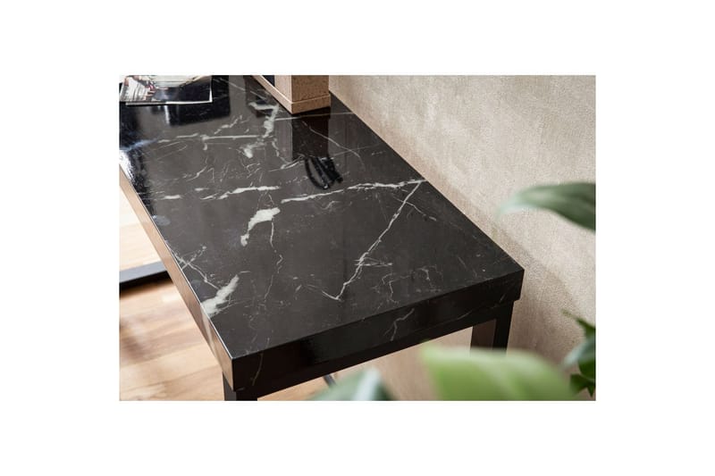 Konsolbord Wohnling 120 cm modern konsol med metallben Svart - Svart - Möbler - Bord & matgrupp - Avlastningsbord & sidobord - Konsolbord & hallbord