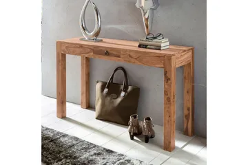 Konsolbord Wohnling massivt trä, 1 låda, lantlig stil Akacia - Akacia - Möbler - Bord & matgrupp - Avlastningsbord & sidobord - Konsolbord & hallbord