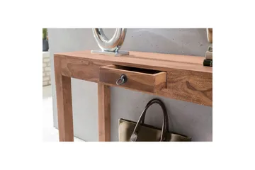 Konsolbord Wohnling massivt trä, 1 låda, lantlig stil Akacia - Akacia - Möbler - Bord & matgrupp - Avlastningsbord & sidobord - Konsolbord & hallbord