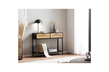 Konsolbord Wohnling Massivt trä 100 cm 2 lådor industrihus stil med Wienerkorg - Möbler - Bord & matgrupp - Avlastningsbord & sidobord - Konsolbord & hallbord