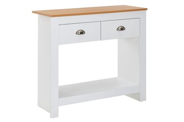 Konsolbord Wohnling Massivt trä ek tvåfärgad 85 cm 2 lådor modern husstil - Möbler - Bord & matgrupp - Avlastningsbord & sidobord - Konsolbord & hallbord