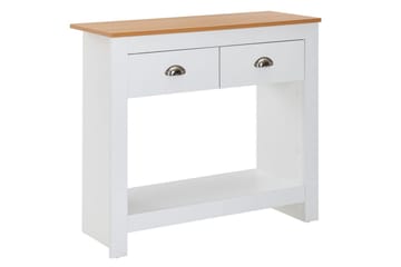 Konsolbord Wohnling Massivt trä ek tvåfärgad 85 cm 2 lådor modern husstil - Möbler - Bord & matgrupp - Avlastningsbord & sidobord - Konsolbord & hallbord