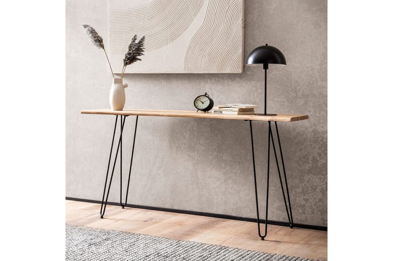 Konsolbord Wohnling Massivt trä stiftben träkant 150 cm - Möbler - Bord & matgrupp - Avlastningsbord & sidobord - Konsolbord & hallbord
