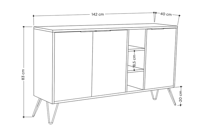 Konsolbord Palmelund - Ljusbrun - Konsolbord & hallbord - Avlastningsbord & sidobord - Hallförvaring