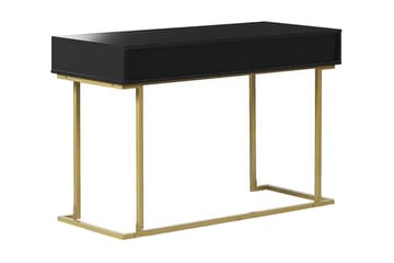 Konsolbord/skrivbord svart/guld WESTPORT - Svart - Möbler - Bord & matgrupp - Avlastningsbord & sidobord - Konsolbord & hallbord