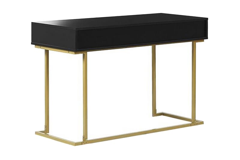 Konsolbord/skrivbord svart/guld WESTPORT - Svart - Möbler - Bord & matgrupp - Avlastningsbord & sidobord - Konsolbord & hallbord