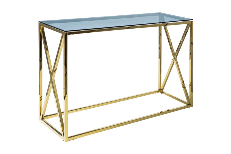 Konsollbord Aghien 120 cm - Glas/Svart/Guld - Konsolbord & hallbord - Avlastningsbord & sidobord - Hallförvaring
