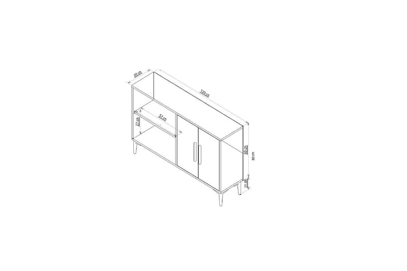 Konsollbord Ahart 120 cm - Ek - Konsolbord & hallbord - Avlastningsbord & sidobord - Hallförvaring