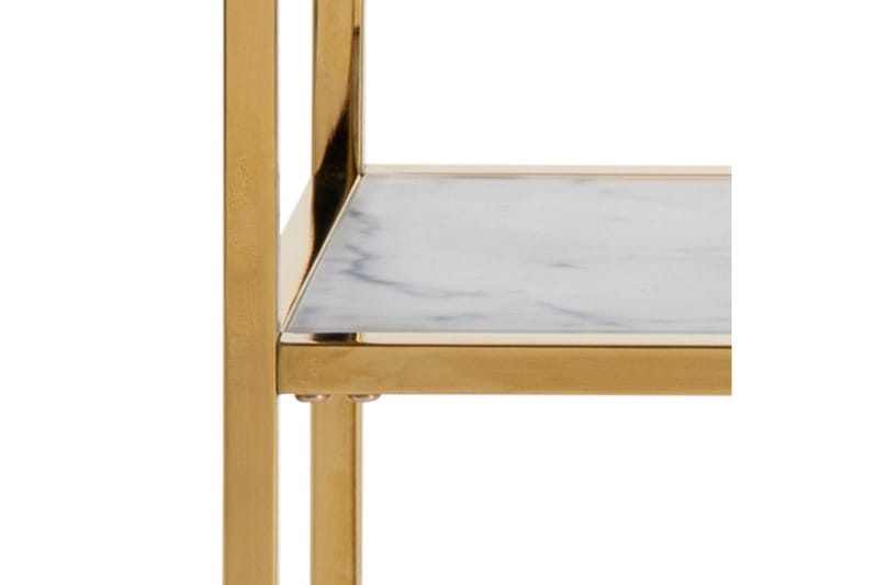 Konsollbord Alisma 80 cm - Glas/Vit/Guld - Konsolbord & hallbord - Avlastningsbord & sidobord - Hallförvaring