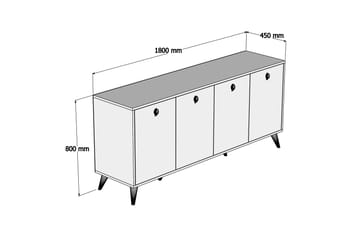 Konsollbord Athodna Konsollbord 180 cm Brun - Möbler - Bord & matgrupp - Avlastningsbord & sidobord - Konsolbord & hallbord