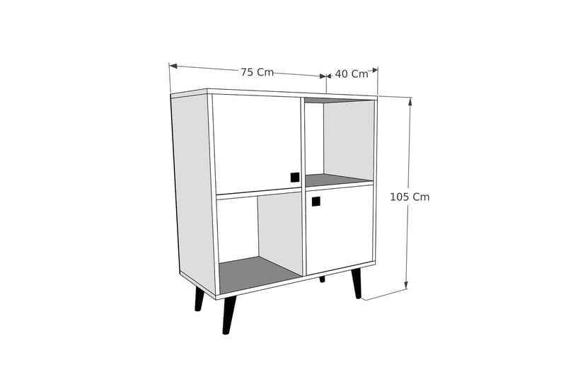 Konsollbord Balek 75x105 cm Grå - Hanah Home - Konsolbord & hallbord - Avlastningsbord & sidobord - Hallförvaring