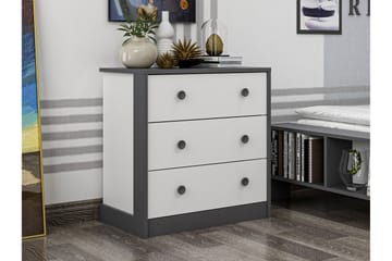 Konsollbord Berdez 72x74 cm Antracit/Vit - Hanah Home - Möbler - Bord & matgrupp - Avlastningsbord & sidobord - Konsolbord & hallbord