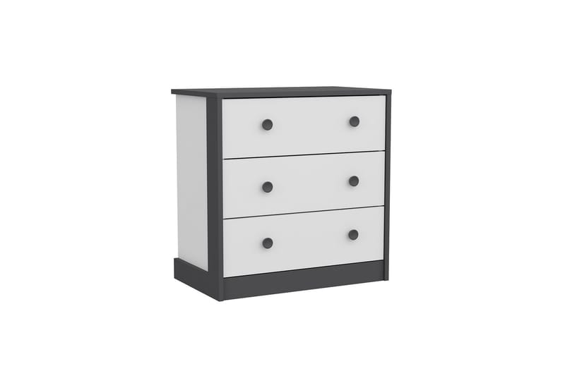Konsollbord Berdez 72x74 cm Antracit/Vit - Hanah Home - Möbler - Bord & matgrupp - Avlastningsbord & sidobord - Konsolbord & hallbord