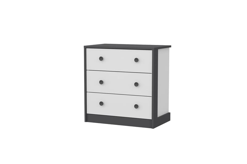 Konsollbord Berdez 72x74 cm Antracit/Vit - Hanah Home - Möbler - Bord & matgrupp - Avlastningsbord & sidobord - Konsolbord & hallbord