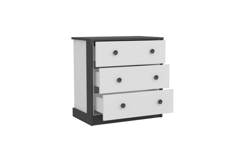 Konsollbord Berdez 72x74 cm Antracit/Vit - Hanah Home - Möbler - Bord & matgrupp - Avlastningsbord & sidobord - Konsolbord & hallbord