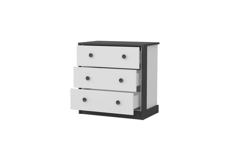 Konsollbord Berdez 72x74 cm Antracit/Vit - Hanah Home - Möbler - Bord & matgrupp - Avlastningsbord & sidobord - Konsolbord & hallbord