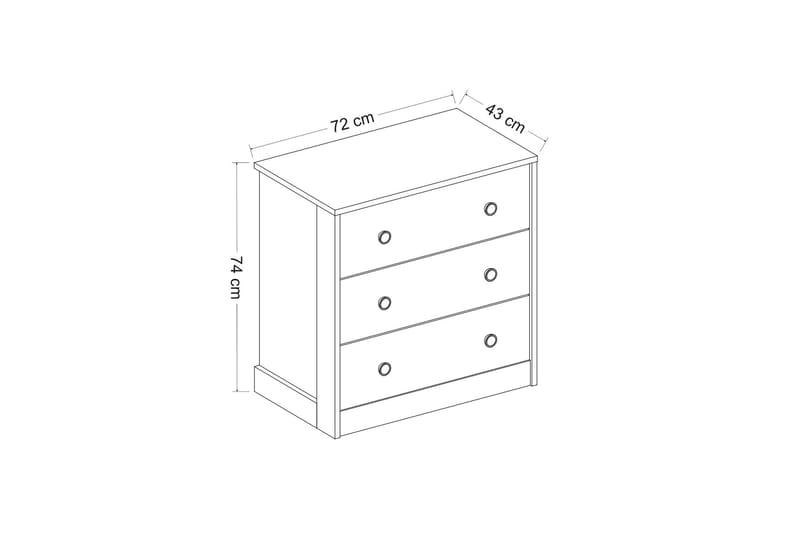 Konsollbord Berdez 72x74 cm Antracit/Vit - Hanah Home - Konsolbord & hallbord - Avlastningsbord & sidobord - Hallförvaring