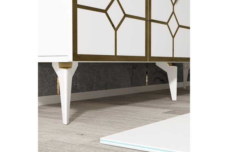 Konsollbord Cagla 150 cm - Vit/Guld - Möbler - Bord & matgrupp - Avlastningsbord & sidobord - Konsolbord & hallbord
