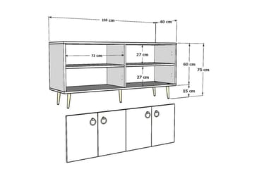 Konsollbord Drop 140x75 cm Brun - Hanah Home - Möbler - Bord & matgrupp - Avlastningsbord & sidobord - Konsolbord & hallbord