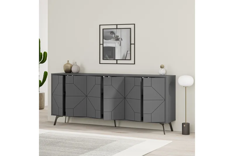 Dune Konsollbord 183,8x77,4 cm Antracit - Hanah Home - Möbler - Bord & matgrupp - Avlastningsbord & sidobord - Konsolbord & hallbord