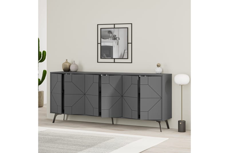 Dune Konsollbord 183,8x77,4 cm Antracit - Hanah Home - Möbler - Bord & matgrupp - Avlastningsbord & sidobord - Konsolbord & hallbord