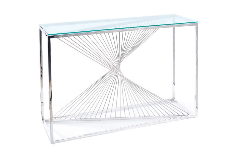Konsollbord Eldur 120 cm - Transparent Glas/Silver - Konsolbord & hallbord - Avlastningsbord & sidobord - Hallförvaring