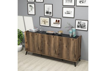 Konsollbord Elegaia 180 cm - Mörkbrun/Svart/Natur - Möbler - Bord & matgrupp - Avlastningsbord & sidobord - Konsolbord & hallbord
